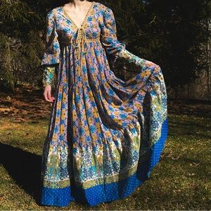 🦄 Vintage 1969 Gunne Sax by Jessica Black Label Horseman Renaissance dress